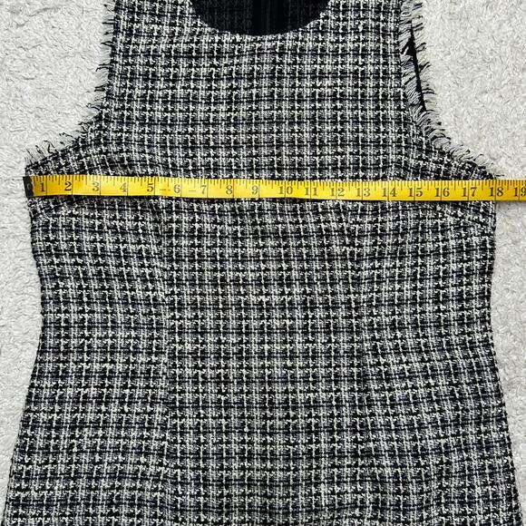 Ann Taylor Tweed Sleeveless Fringe Hem Top Chic Preppy Career Blouse Sz: 6p - Picture 4 of 7